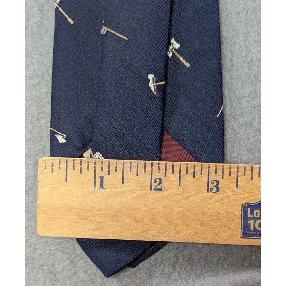 Smithsonian National Museum American History Tools Navy Blue Silk Blend Necktie